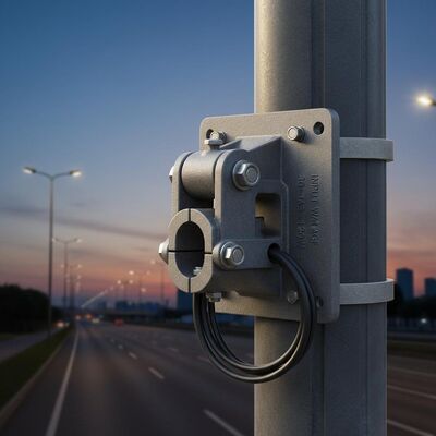 조절 가능한 폴 마운트 어댑터 브래킷 실외 LED 정원등 (주요 도로용) 입력 와트 30~120